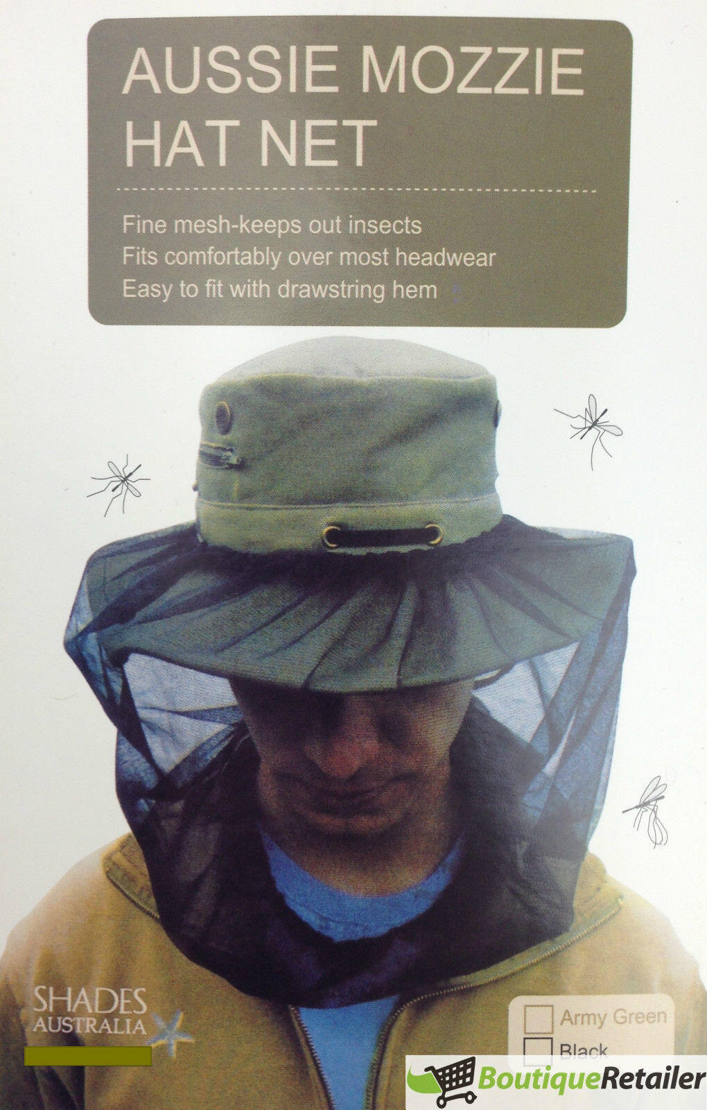 Mosquito Hat Net Head Protector Bee Bug Mesh Insect Mozzie Fishing