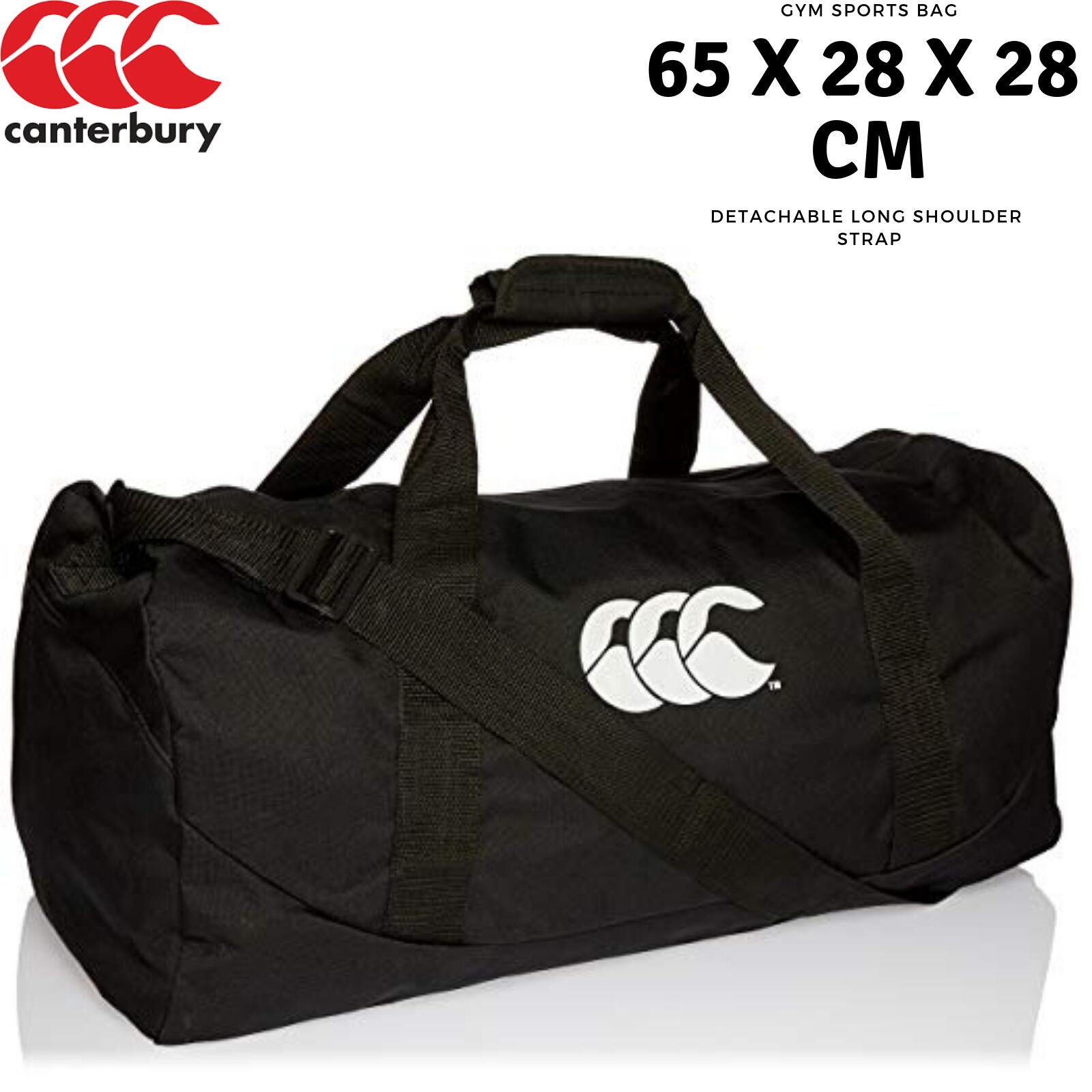Canterbury 51L Packaway Bag Gym Sports Duffle Travel - Black