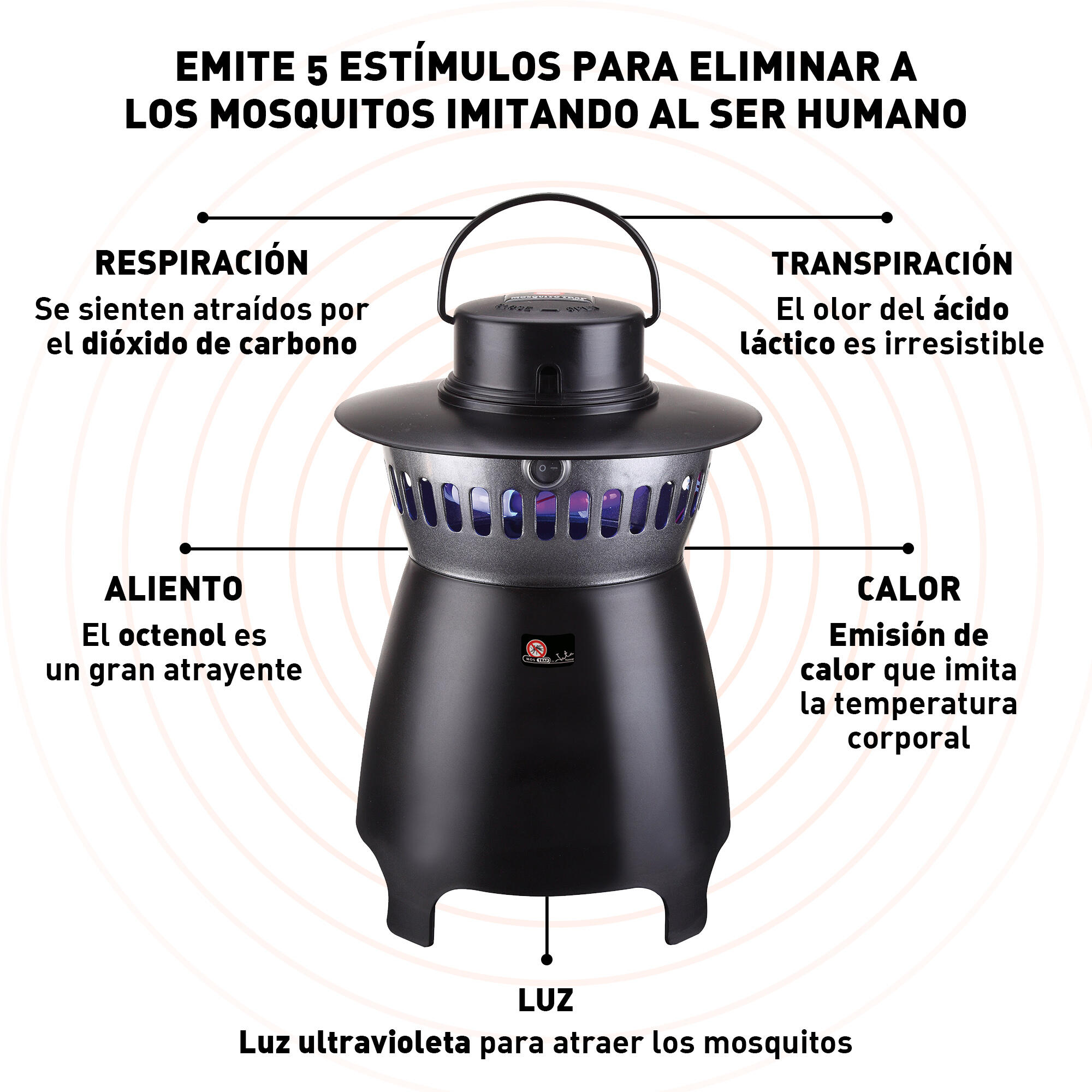 Antimosquitos eléctrico Jata MT8 con cartucho atrayente. 4/7