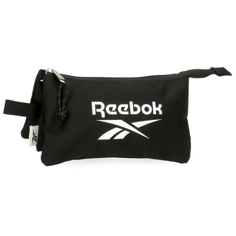 Estuche tres compartimentos Unisex Reebok Boston 12cm Negro