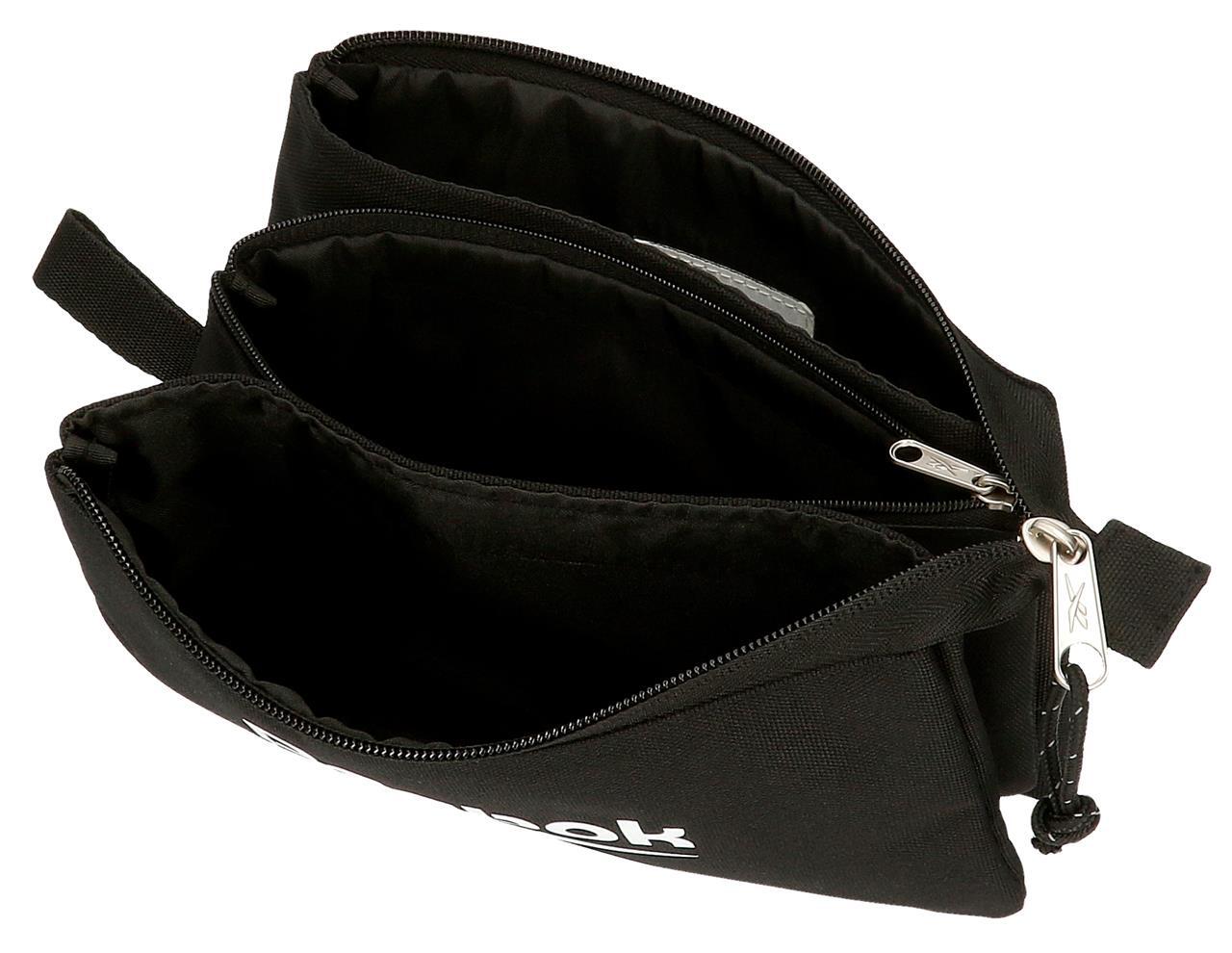 Trousse trois compartiments Unisexe Reebok Boston 12cm Noir 2/6