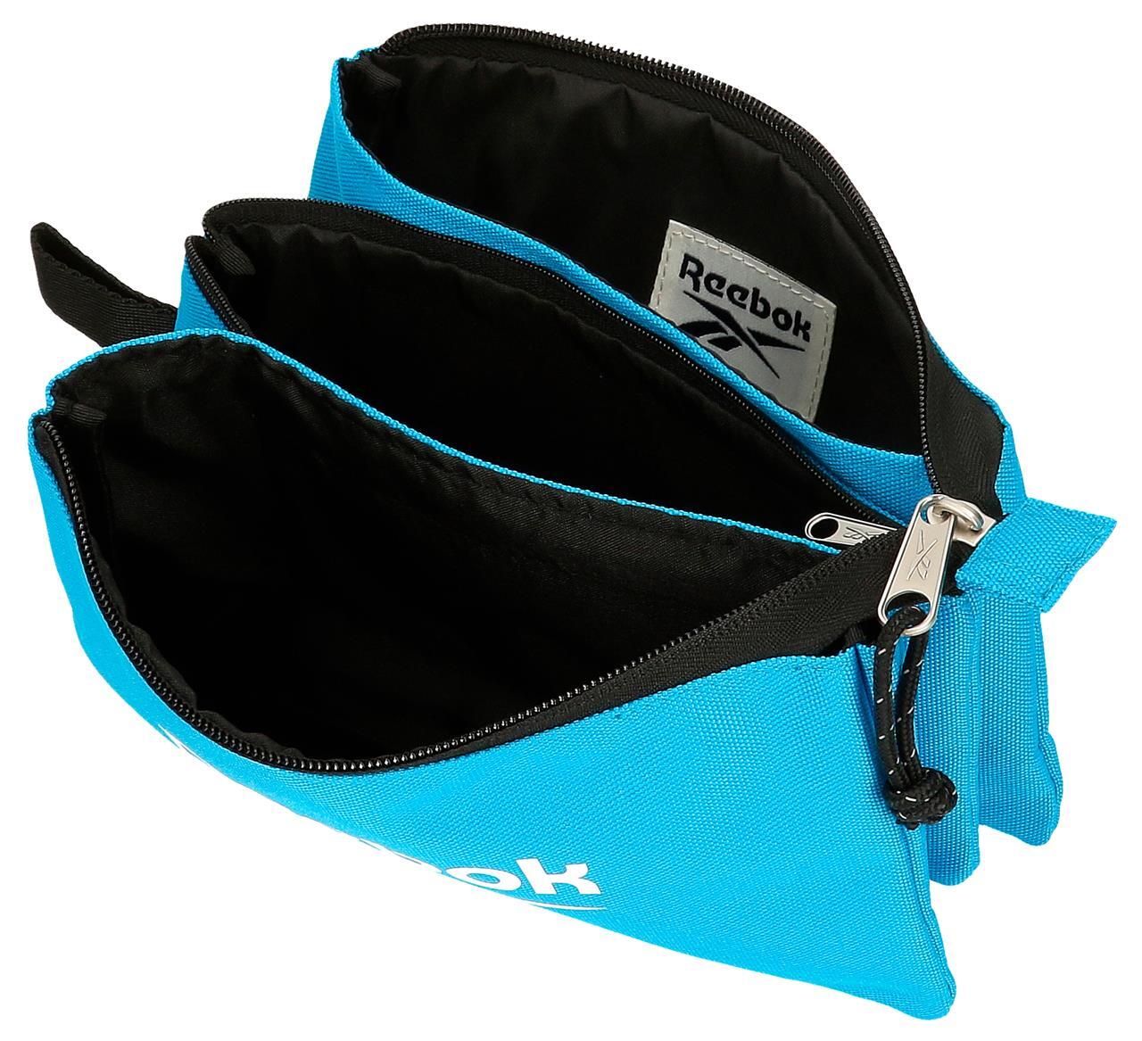 Estuche tres compartimentos Unisex Reebok Boston 12cm Azul 2/6