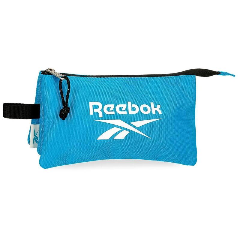 Estuche tres compartimentos Unisex Reebok Boston 12cm Azul