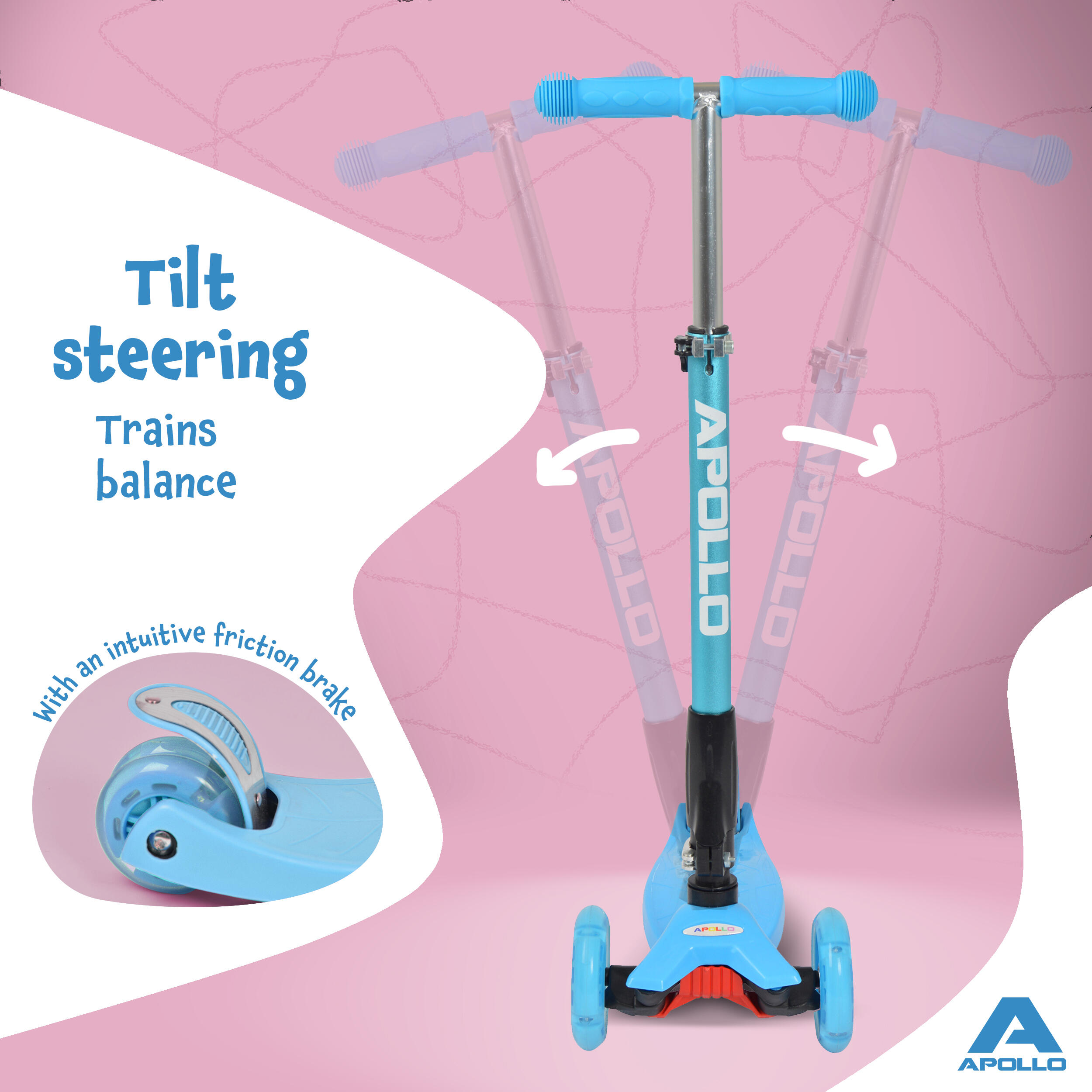 Trottinette Kids Whiz 3+ Ans - Pliable, Réglable, 3 Roues LED 7/7