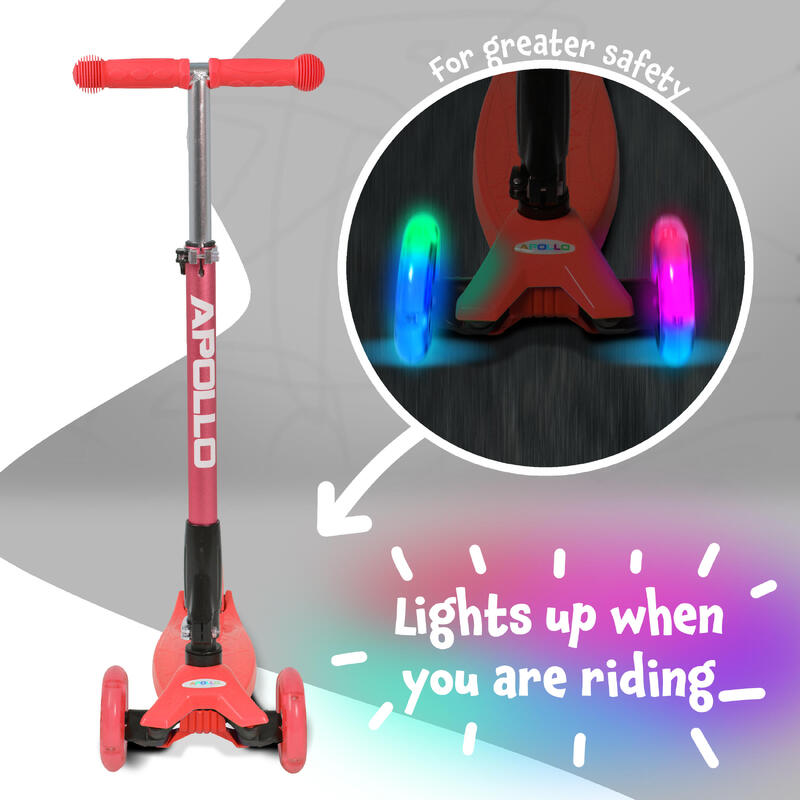 Patinete Infantil Plegable con Ruedas LED 'Kids Whiz' - Ajustable en Altura