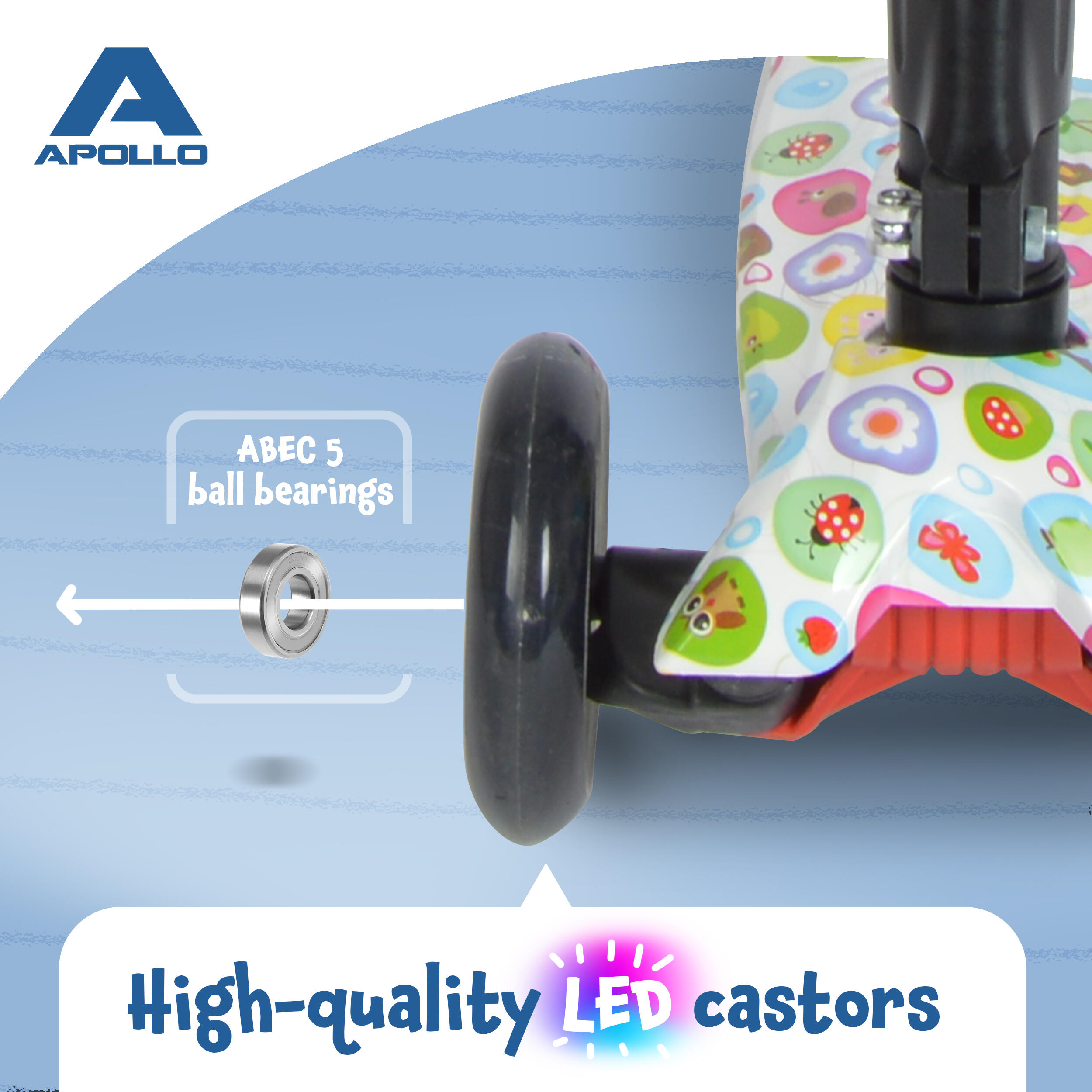Kinderscooter KIDSPRO 4 opvouwbare LED 3-wiel step 2/7
