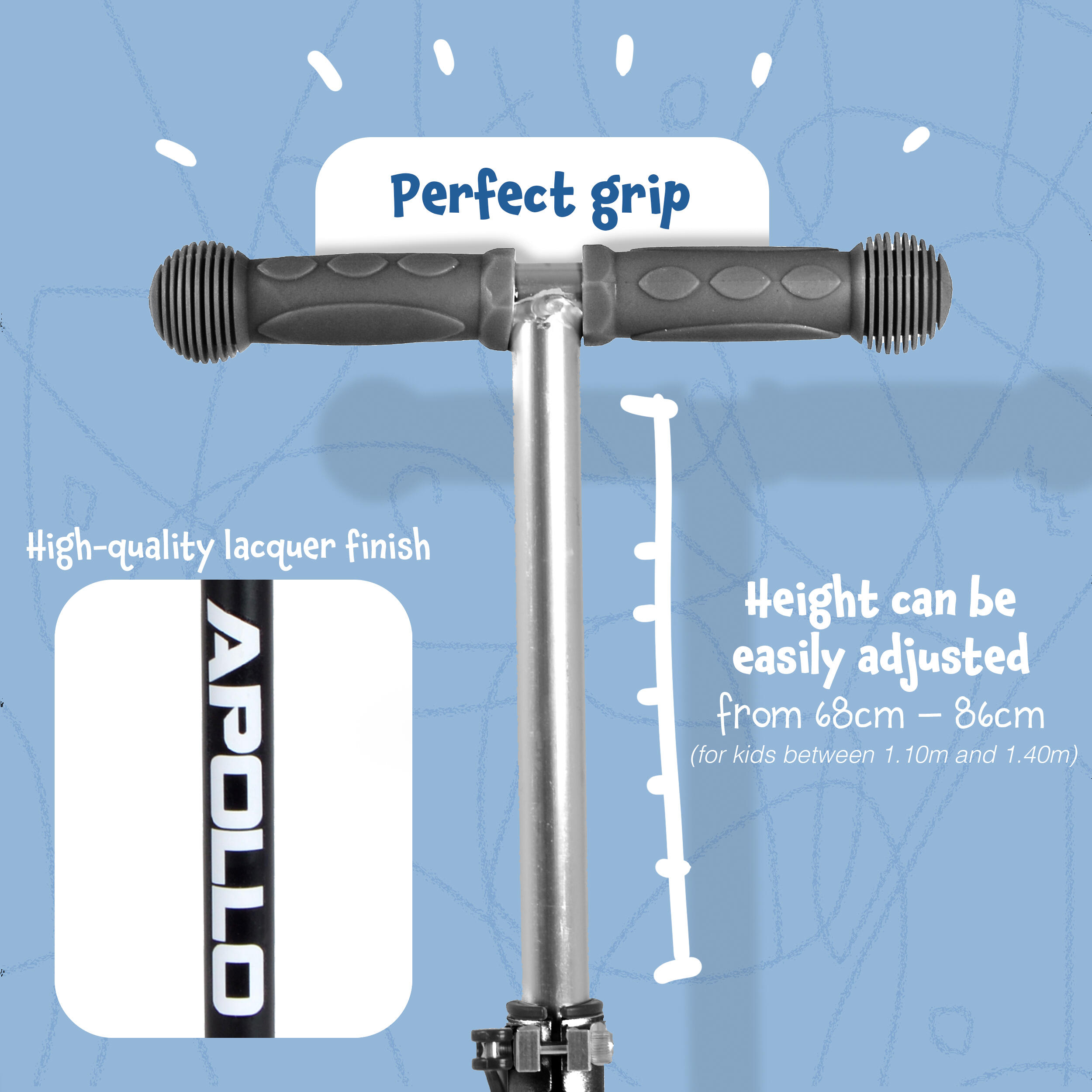 Kinderscooter KIDSPRO 4 opvouwbare LED 3-wiel step 3/7