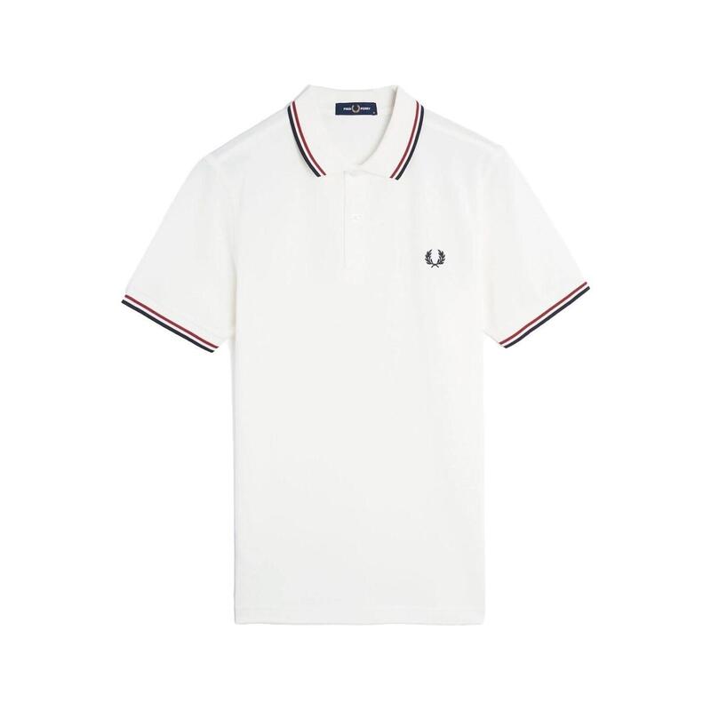 Polo de manga corta para Hombre Fred perry Twin tipped Blanco