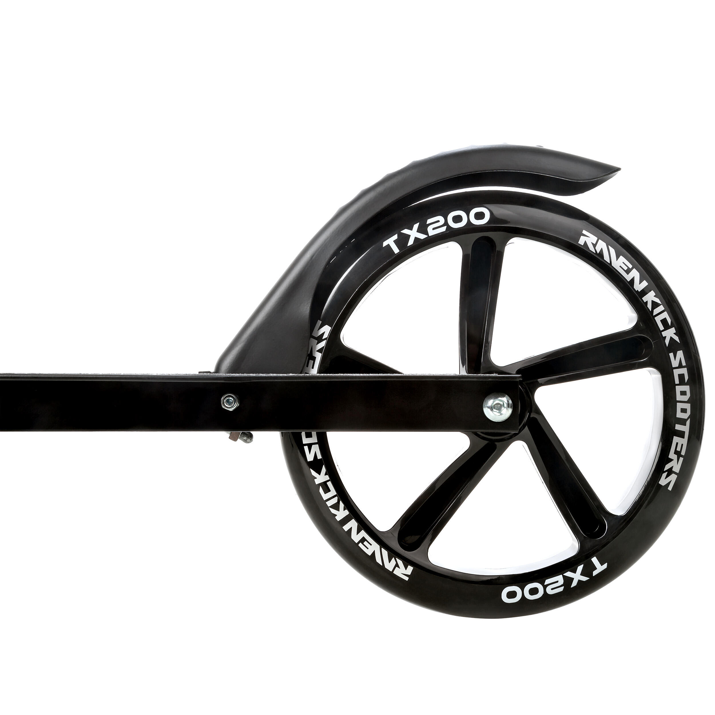 Monopattino pieghevole 200 mm con freno e sospensioni Straight PRO Black 5/7