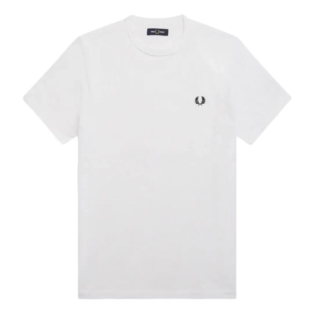 T-shirt à manches courtes pour homme Fred Perry Ringer Blanc