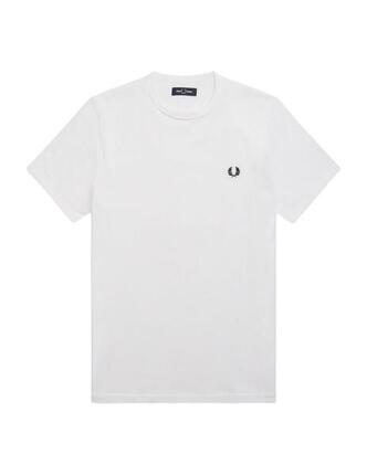 T-shirt à manches courtes pour homme Fred Perry Ringer Blanc