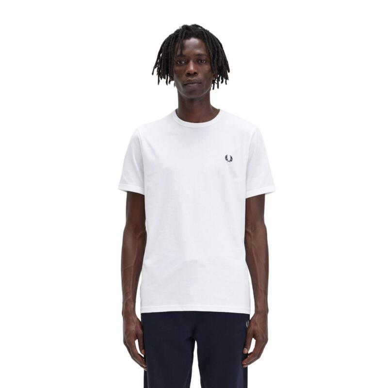 Camiseta de manga corta para Hombre Fred perry Ringer Blanco