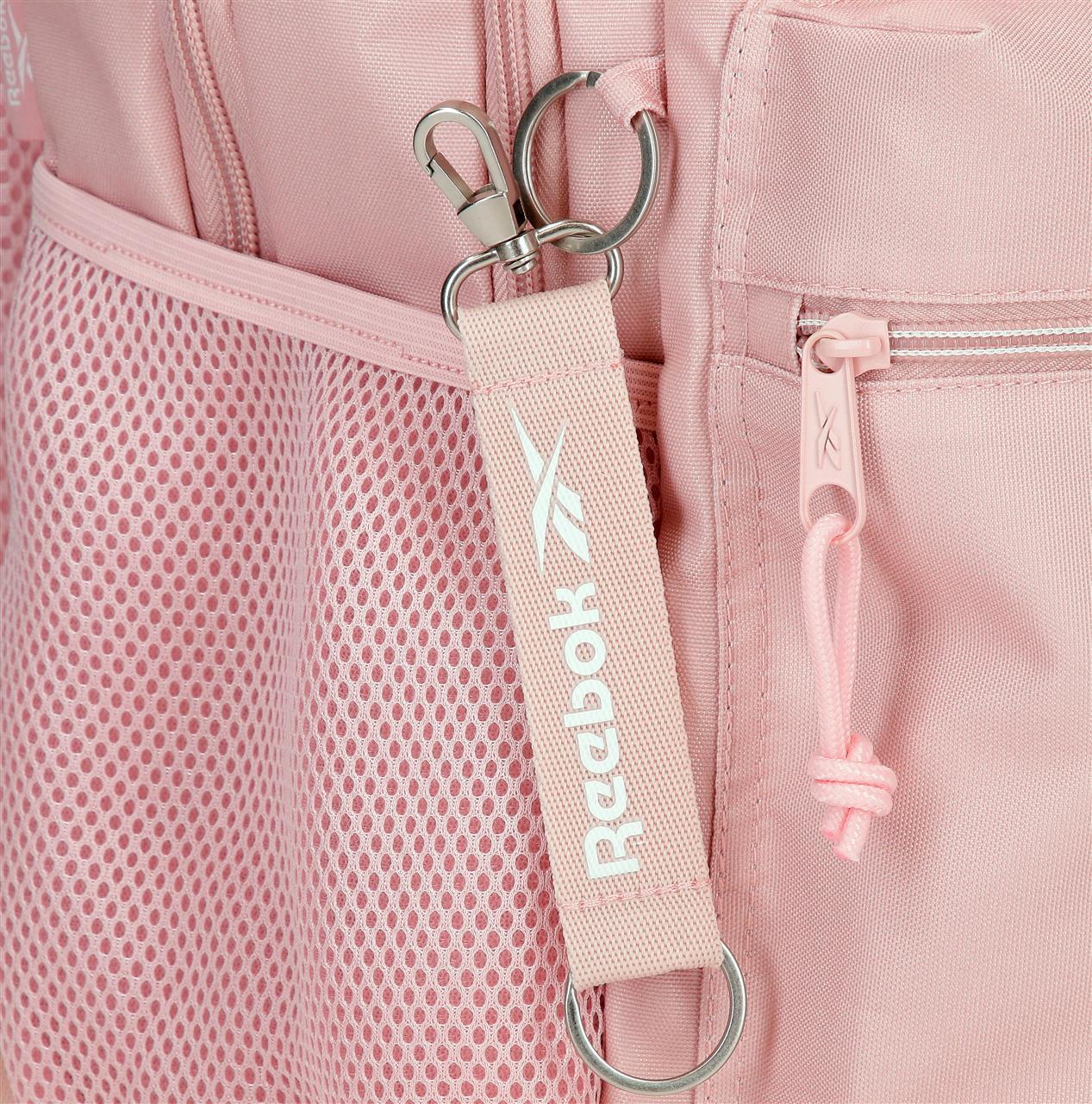 Mochila escolar con carro Reebok Glen 44cm Rosa 3/4
