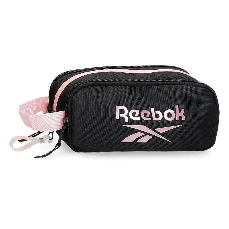 Estuche tres compartimentos Reebok Beverly 10cm Negro