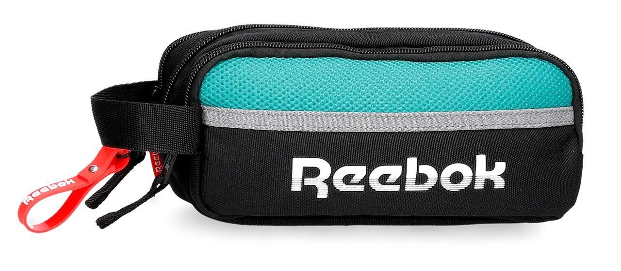 Estojo de três compartimentos menino reebok andover 10cm preto