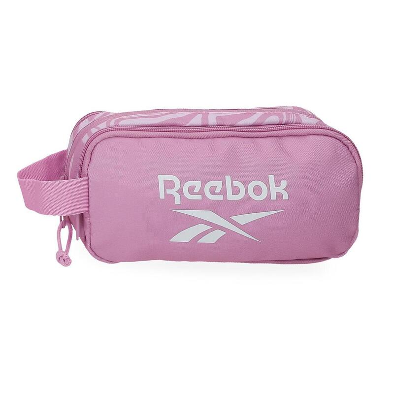 Estuche tres compartimentos Reebok Festival 10cm Rosa