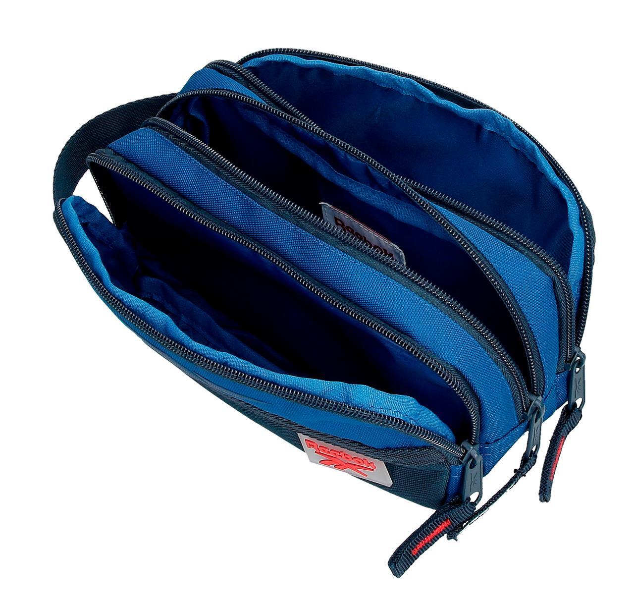Estuche tres compartimentos Reebok Atlantic 10cm Azul 2/7