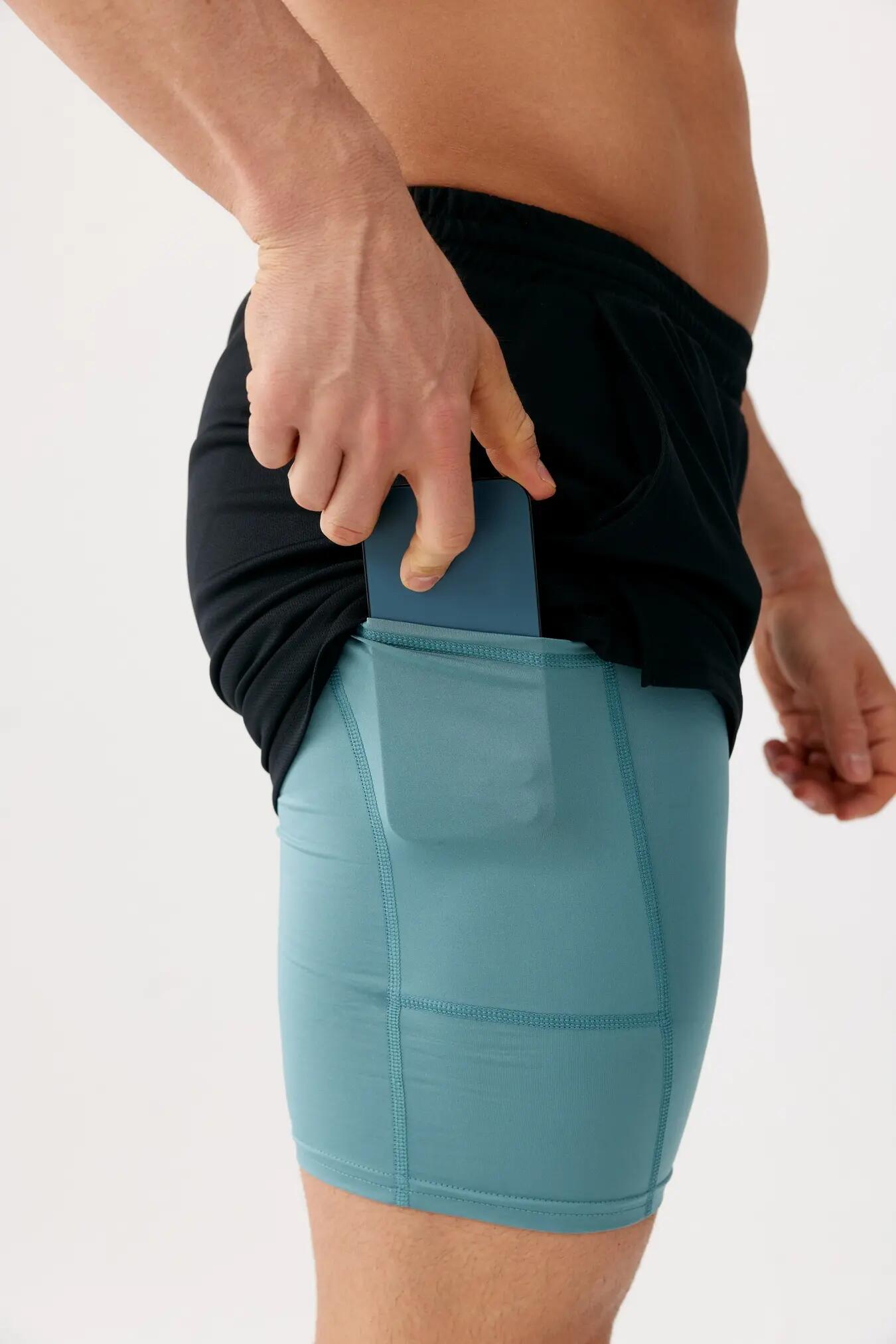 Męskie spodenki sportowe z podspodenkami Rough Radical Fast Duo Shorts 3/5