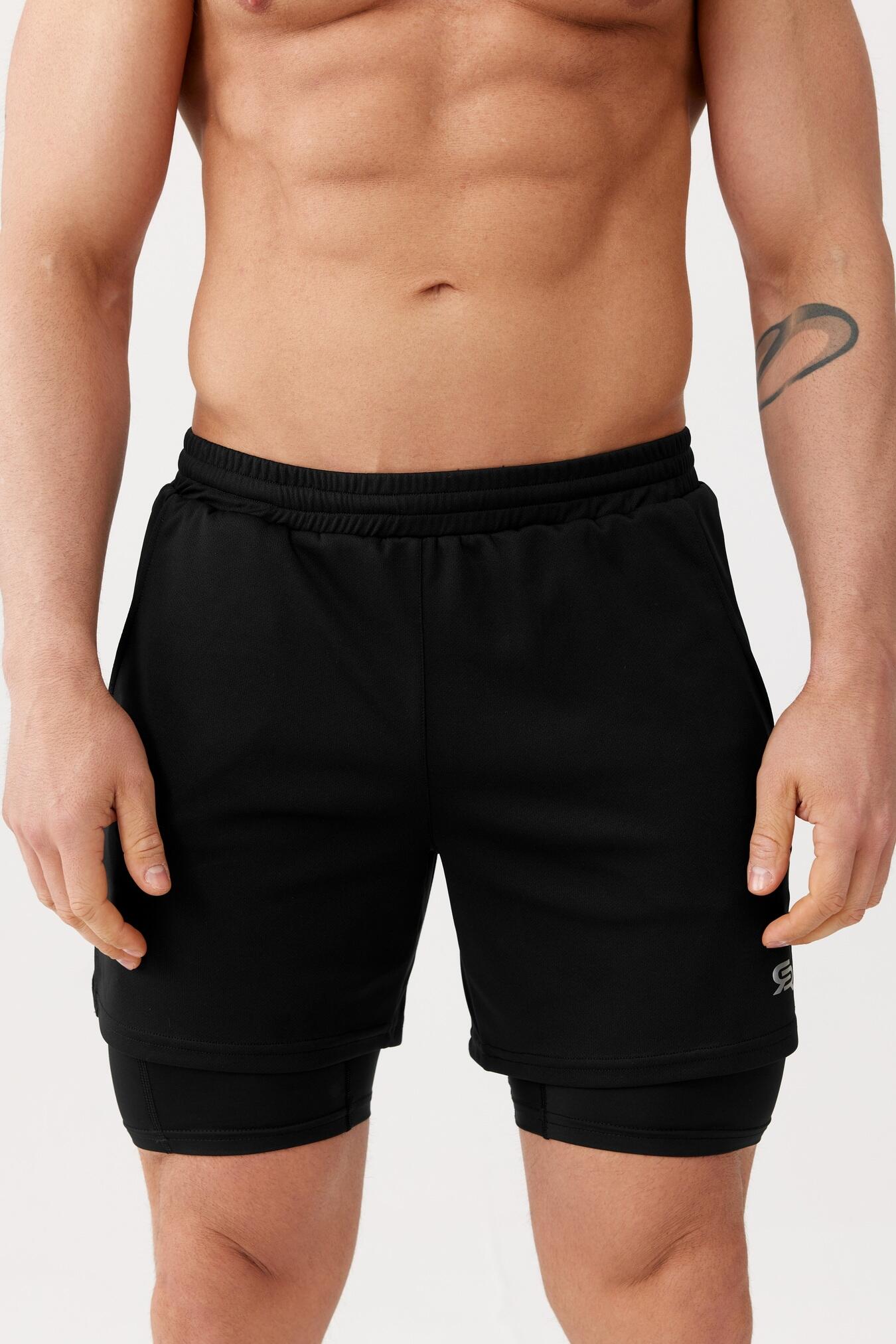 Męskie spodenki sportowe z podspodenkami Rough Radical Fast Duo Shorts 5/6