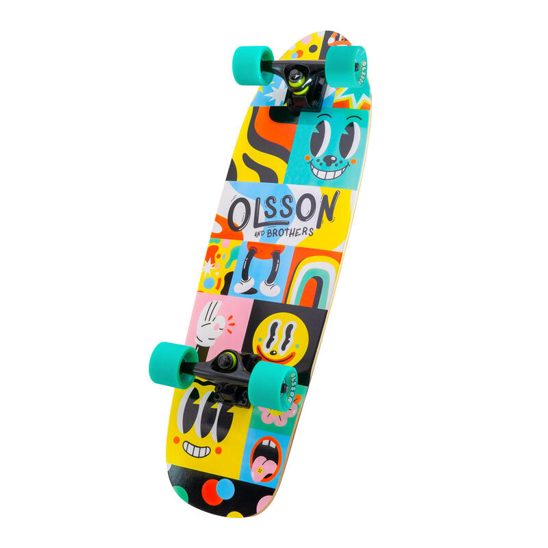 Skateboard Cruiser OLSSON FOCUS Multicolore 30"x9,98"