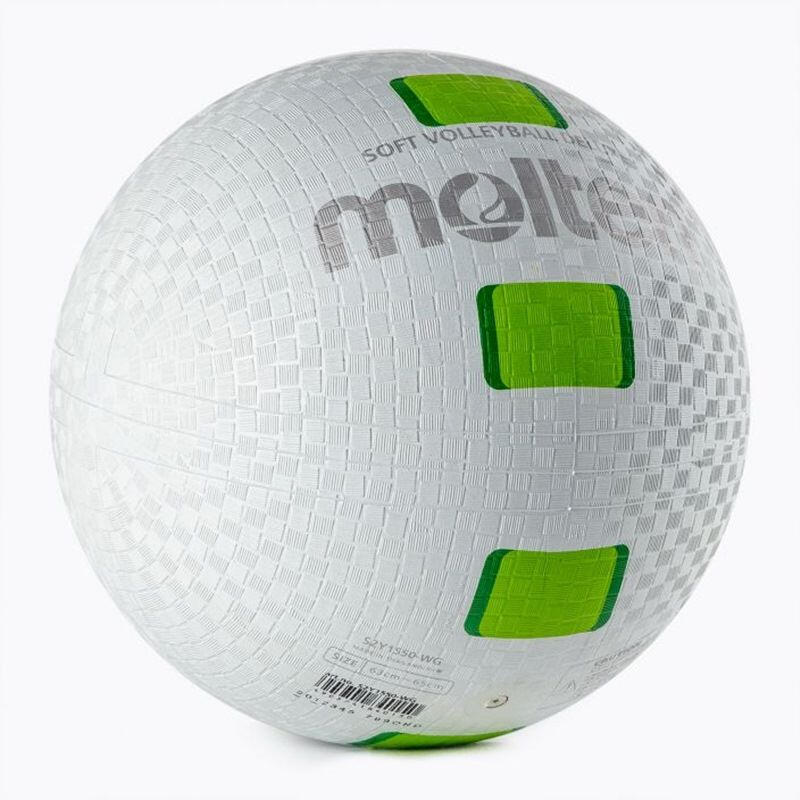 Minge volei Molten S2Y1550-WP, cauciuc soft, alb cu roz