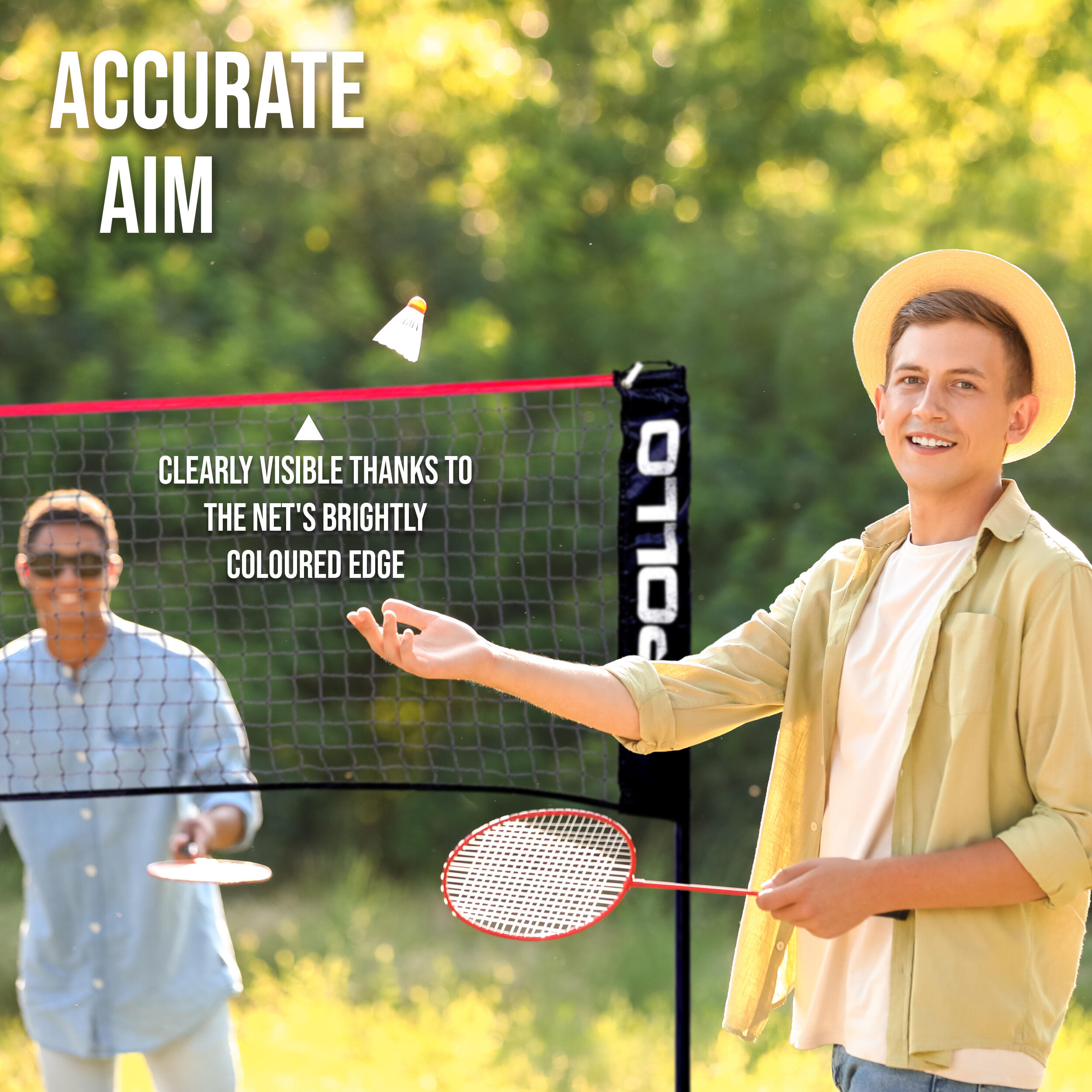 500 cm Badminton/Volleyball Netz - Rot 4/7