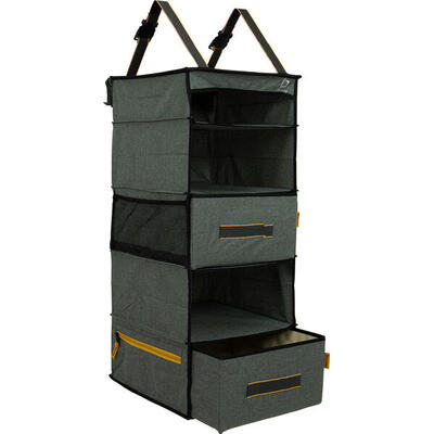 Hangende plank organiser westlawn 5-compartiment tent deur camping opslag