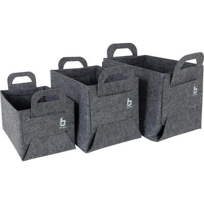 Camping Filzkorb 3er Set Barnsburry Faltkorb Organizer Aufbewahrungsbox
