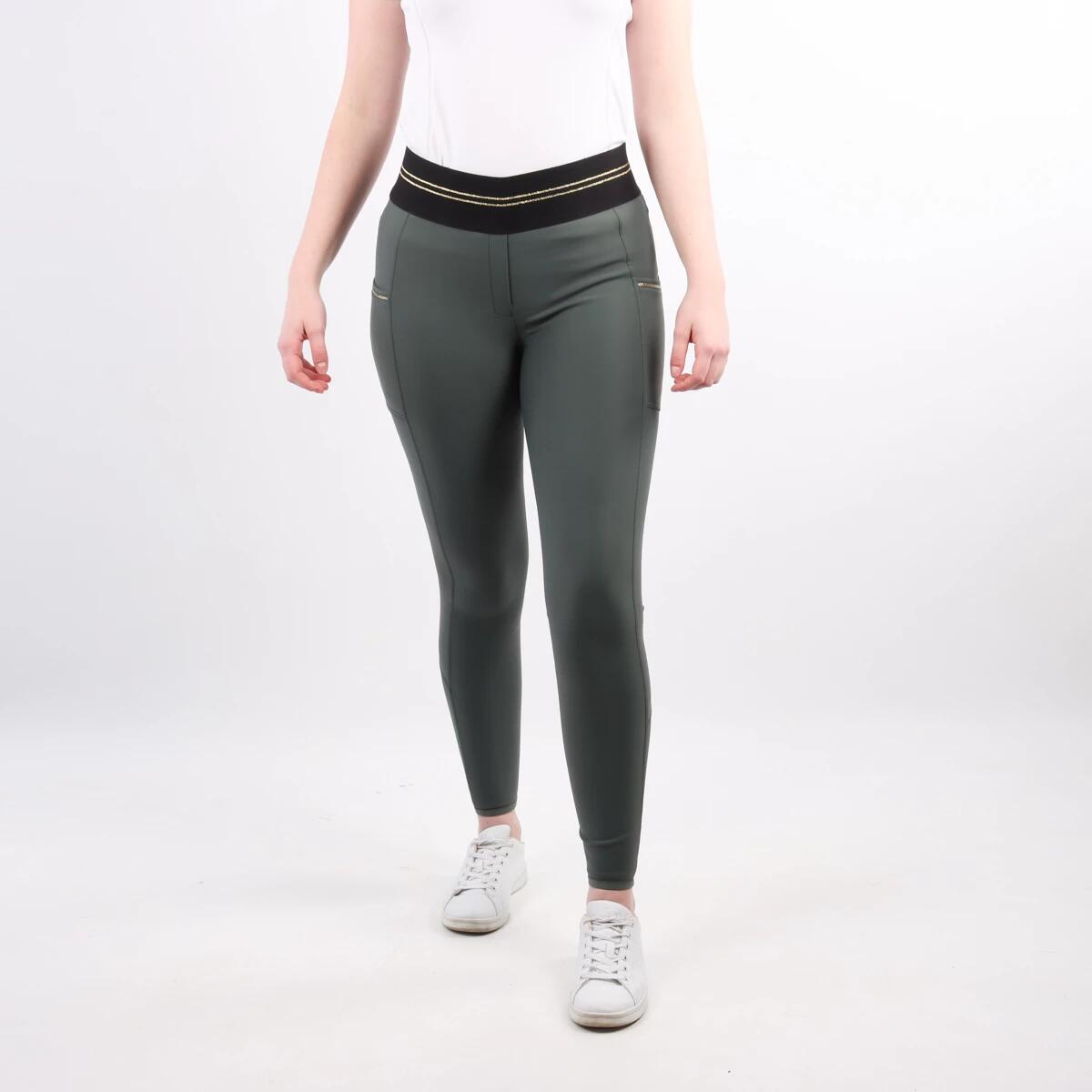Reitleggings Qnila Vollbesatz Silikon Quur Dunkelgrün 2/6