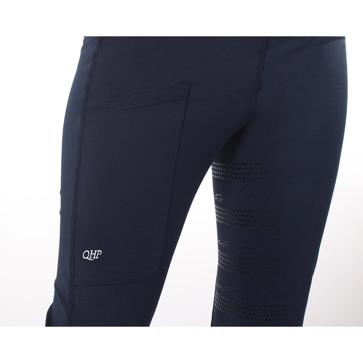 Collant d'équitation Eden Junior - Marine 4/4
