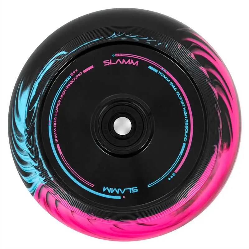 Slamm Swirl Hollow Core 110mm Stuntstep Wheel Pink Blue set van 2 stuks 4/4