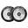 Slamm Swirl Hollow Core 110mm  Stuntstep Wiel Black White, set van 2 stuks