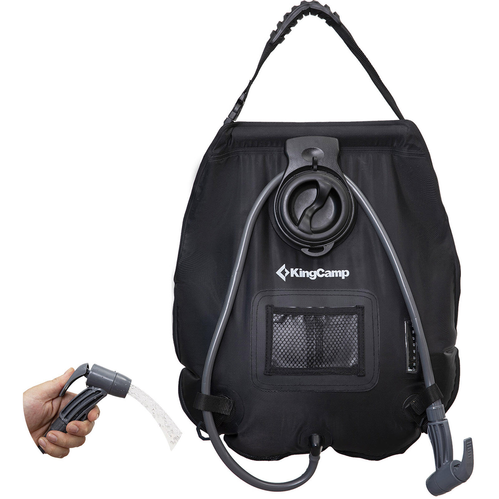 ASANMU Doccia Solare Portatile Da 20L - Per Campeggio, Spiaggia, Giardino, Con Soffione E Indicatore Temperatura - Foto 9