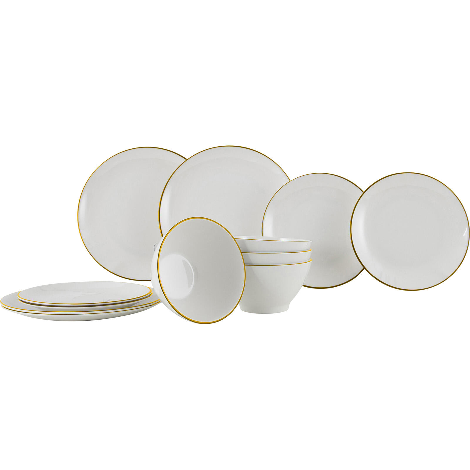 GIMEX Melamine servies set Linea Line Camping Reis Picknick borden