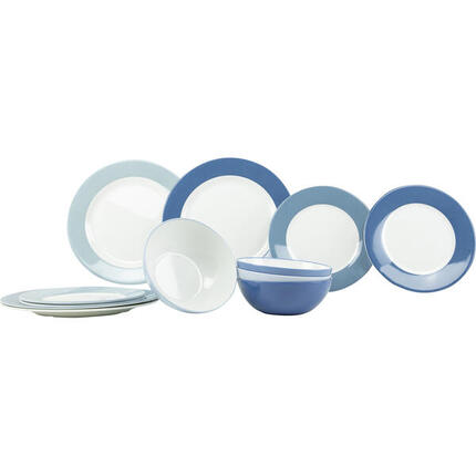 Melamin Geschirr Set Sky 12tlg Camping Essgeschirr Reise Picknick Teller