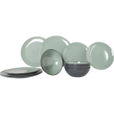 Melamine servies set levendige lijn 12st camping picknick borden