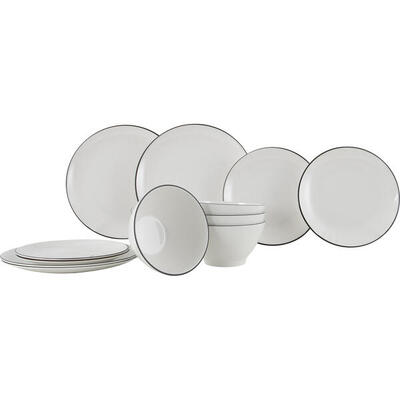 Melamine servies set linea line camping reis picknick borden