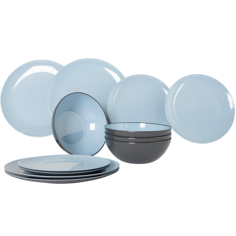 Set de vaisselle en mélamine Vivid Line 12pcs Camping Pique-nique Assiette