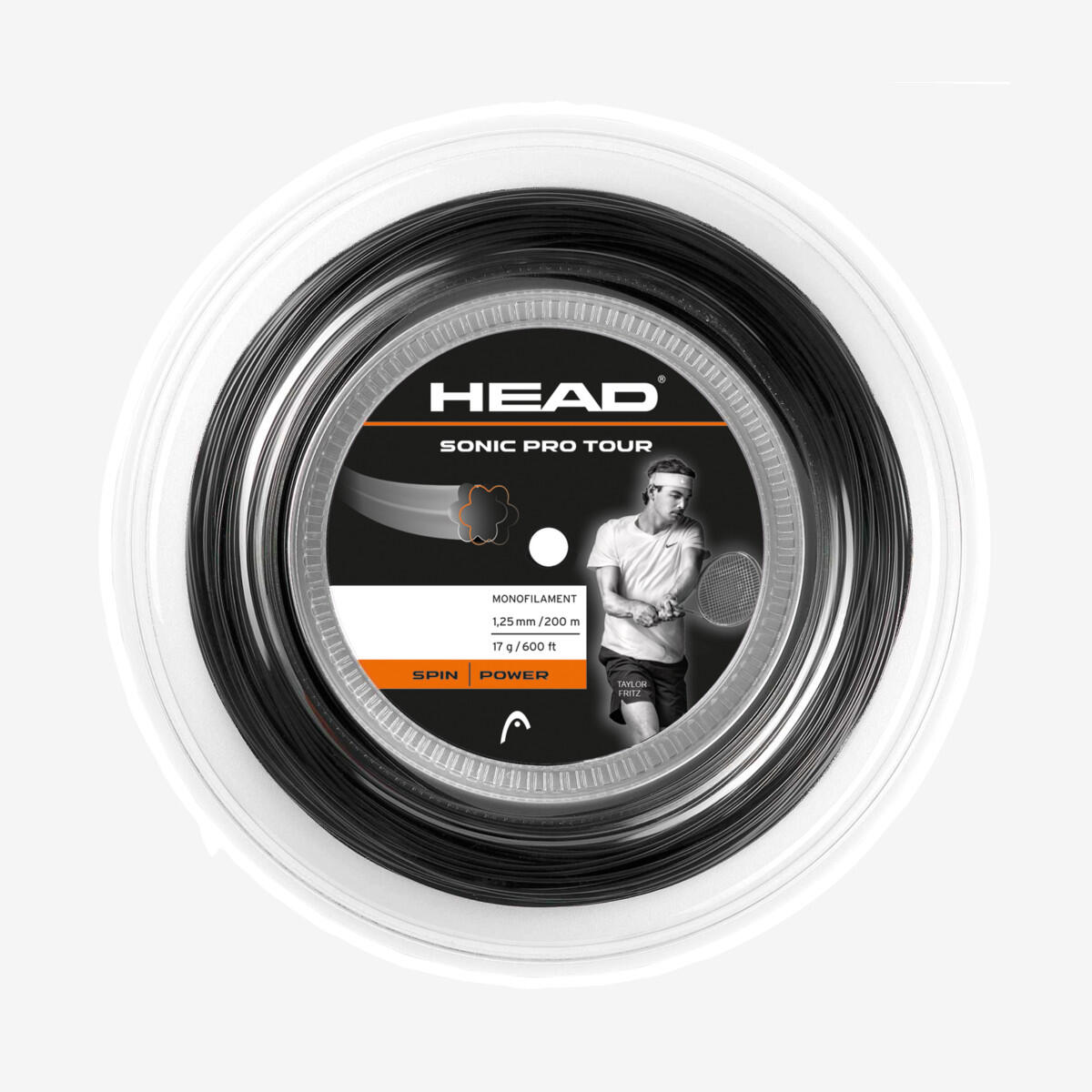 Head - Head Sonic Pro ™ Tour 200m Bobine De Cordage De Tennis - Cordage Raquette - Noir - Taille Unique - Decathlon