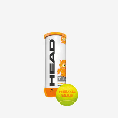 HEAD T.I.P. Orange Einzeldose mit 3 Tennisbällen