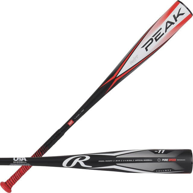 RAWLINGS Mazza da baseball - Peak - RUS4P11 - Alluminio - Giovanile - 11