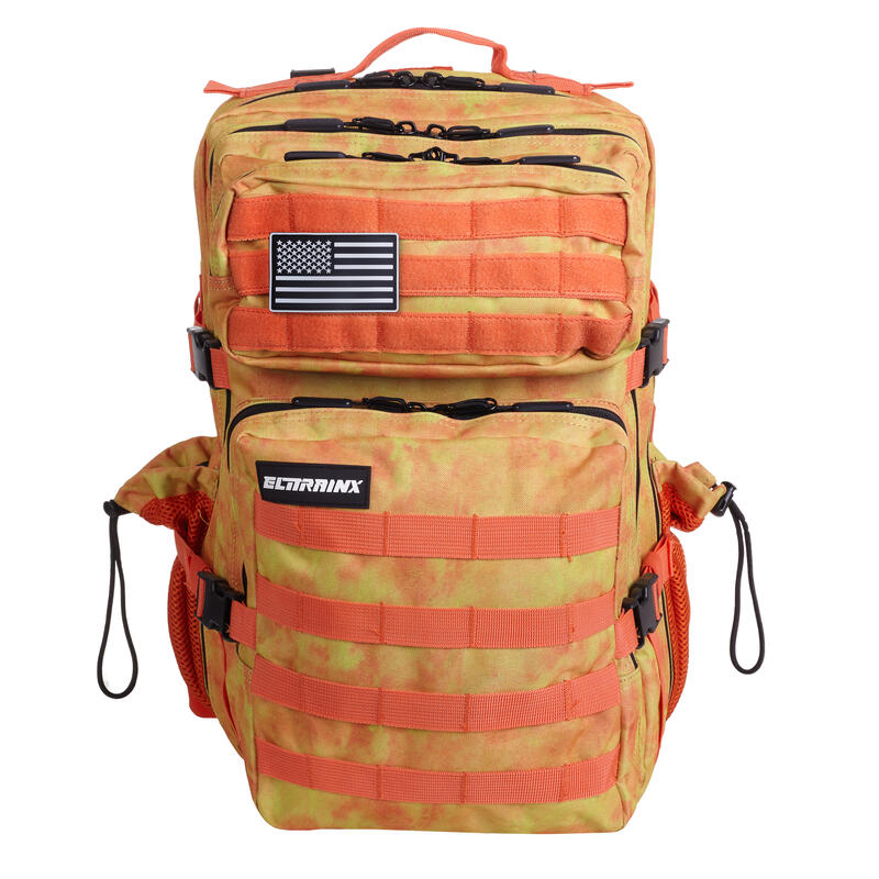 Militaire tactische rugzak ELITRAINX V1 ORANJE JUNGLE 45L voor sport en reizen