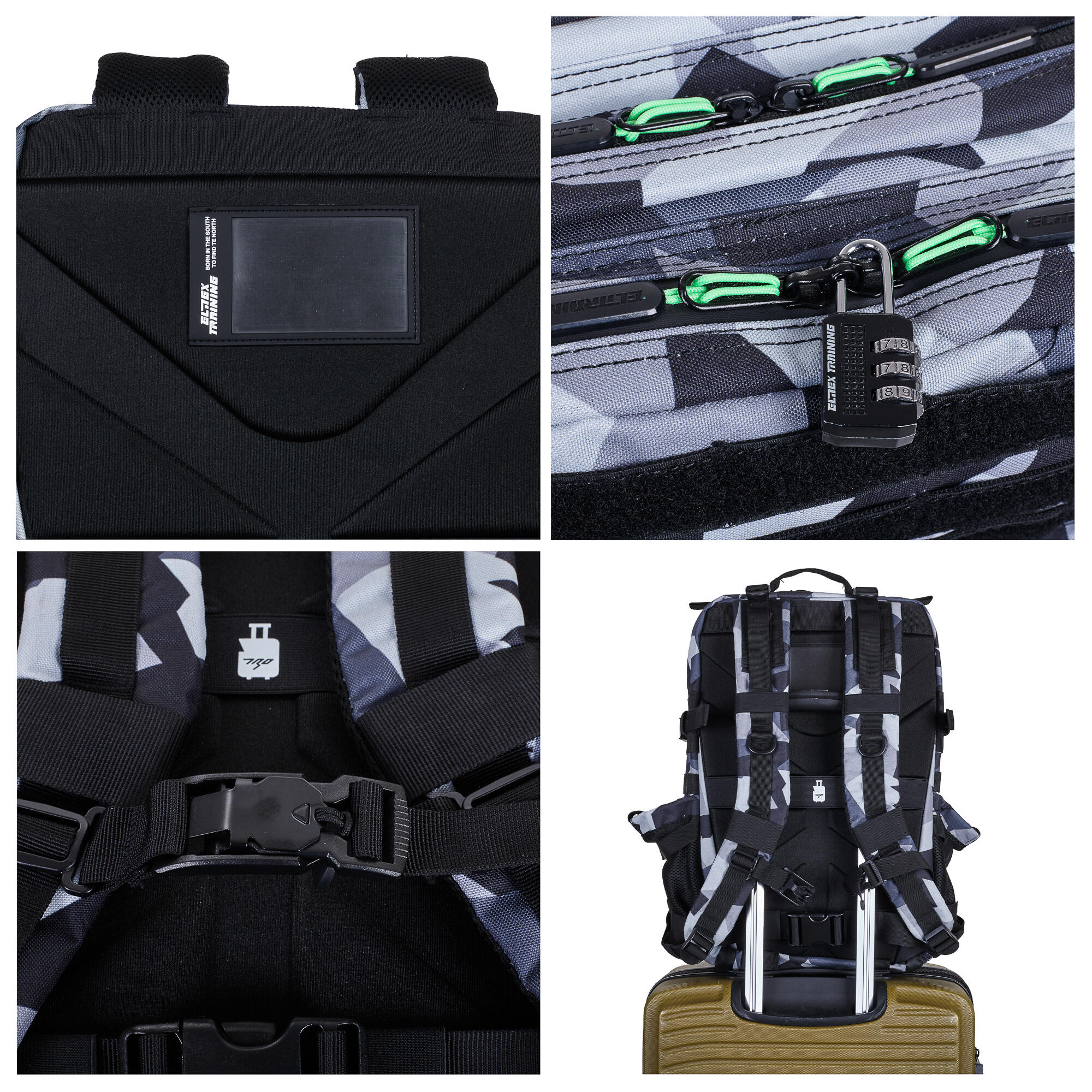 Mochila Elitex V1 Hulk 45L Cabine Treino Impermeável 2/7