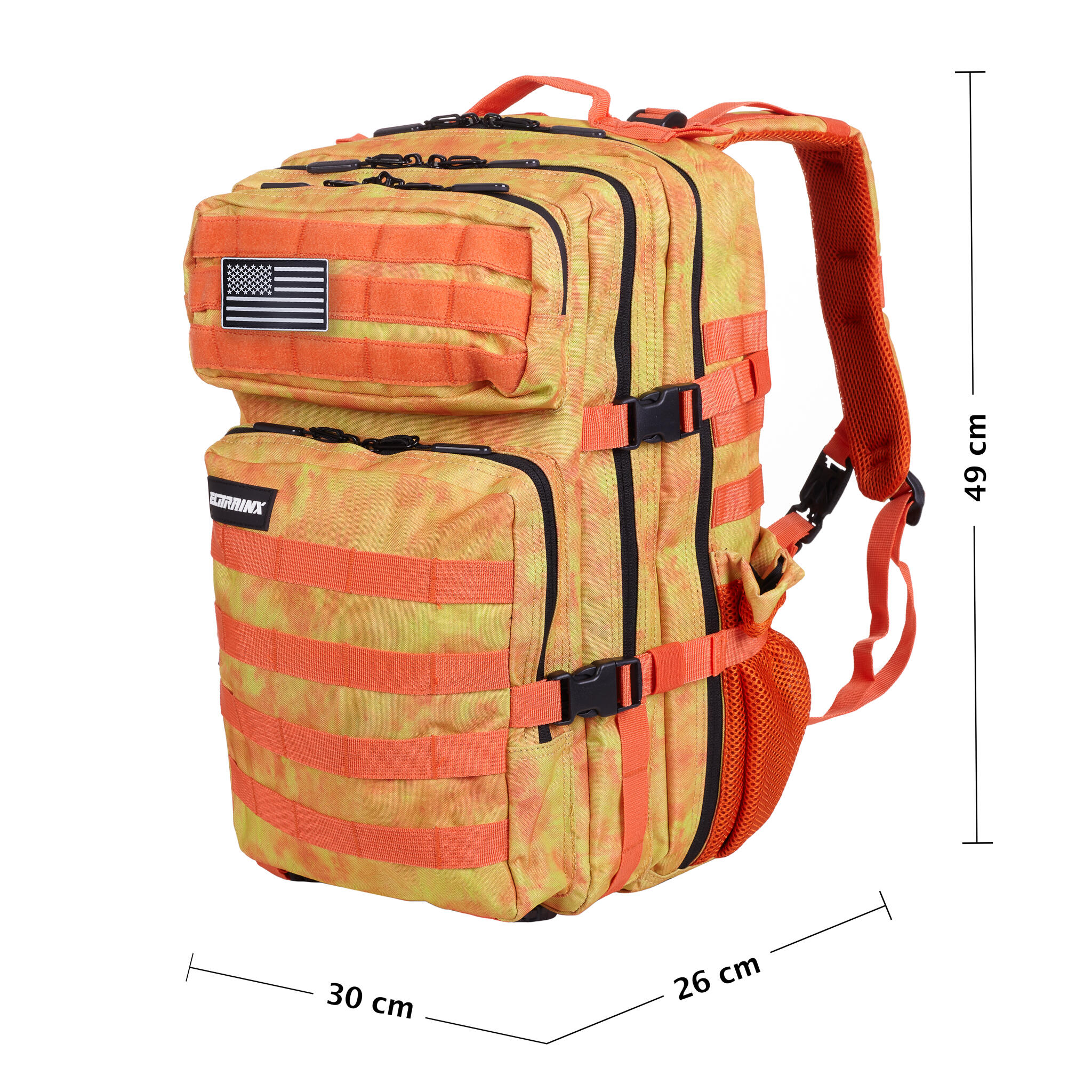 Mochila Elitex V1 Laranja Selva 45L Cabine Treino Impermeável 5/7