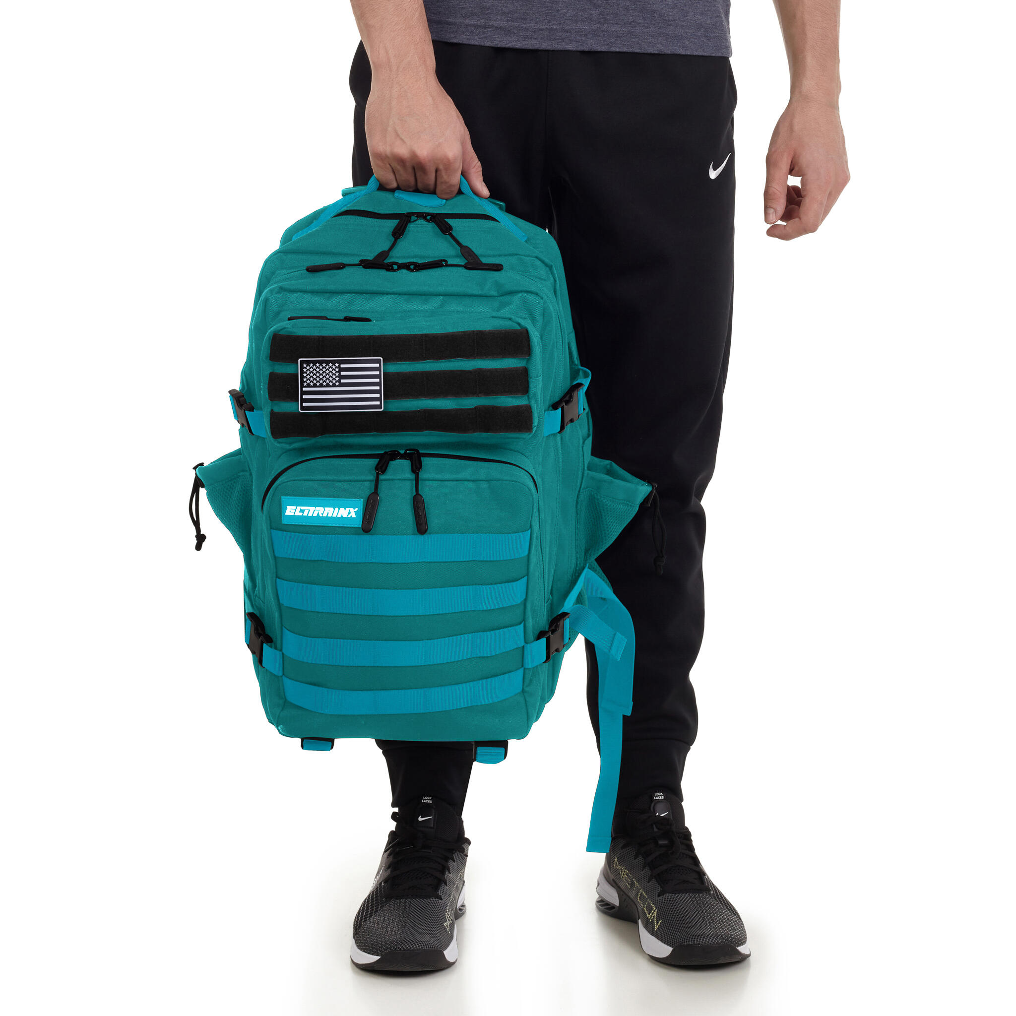Mochila tática militar ELITRAINX V1 TURQUESA 45L -Desporto e viagens 7/7