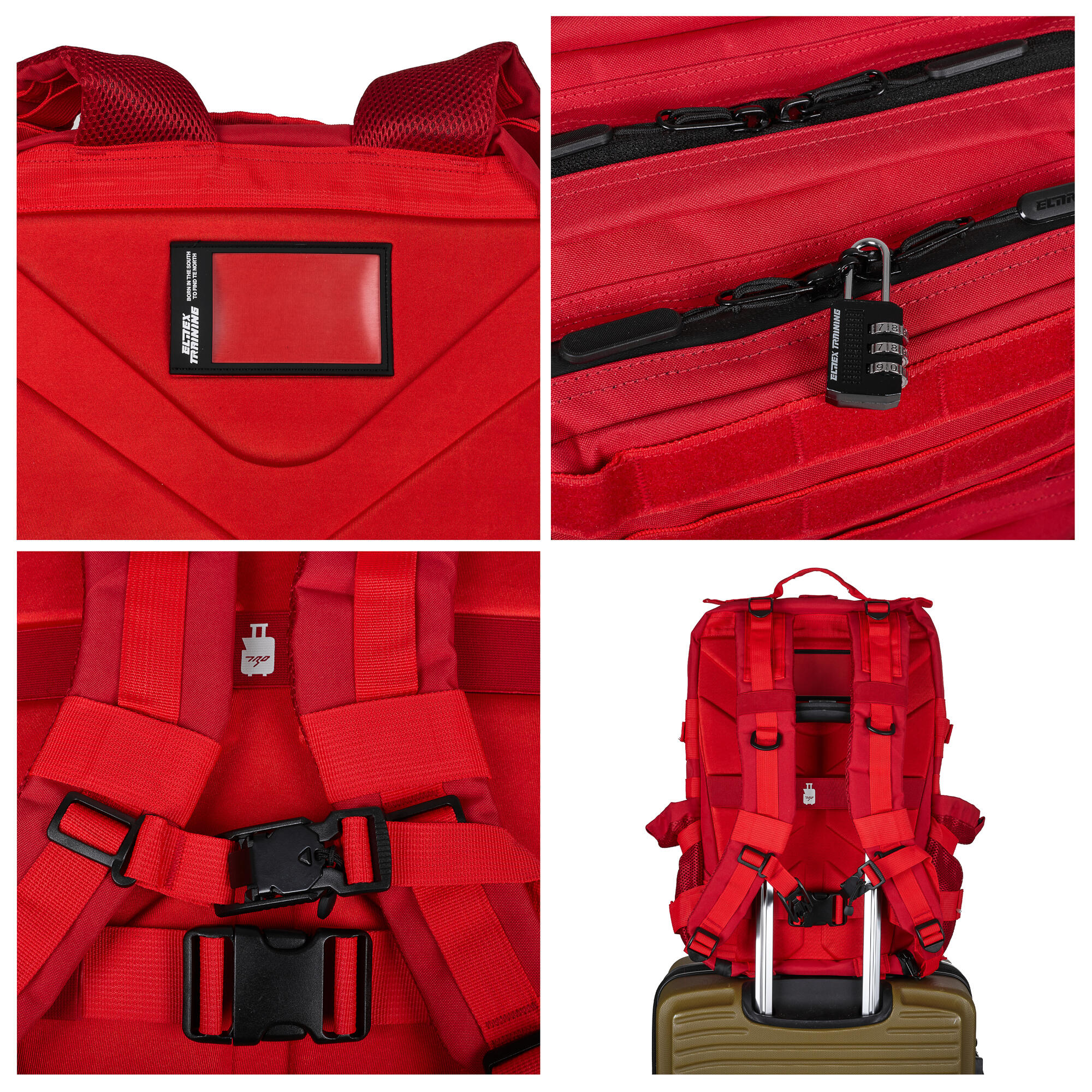 Sac à dos tactique militaire ELITRAINX V2 Noir 45L pour le sport et les voyages ELITEX TRAINING