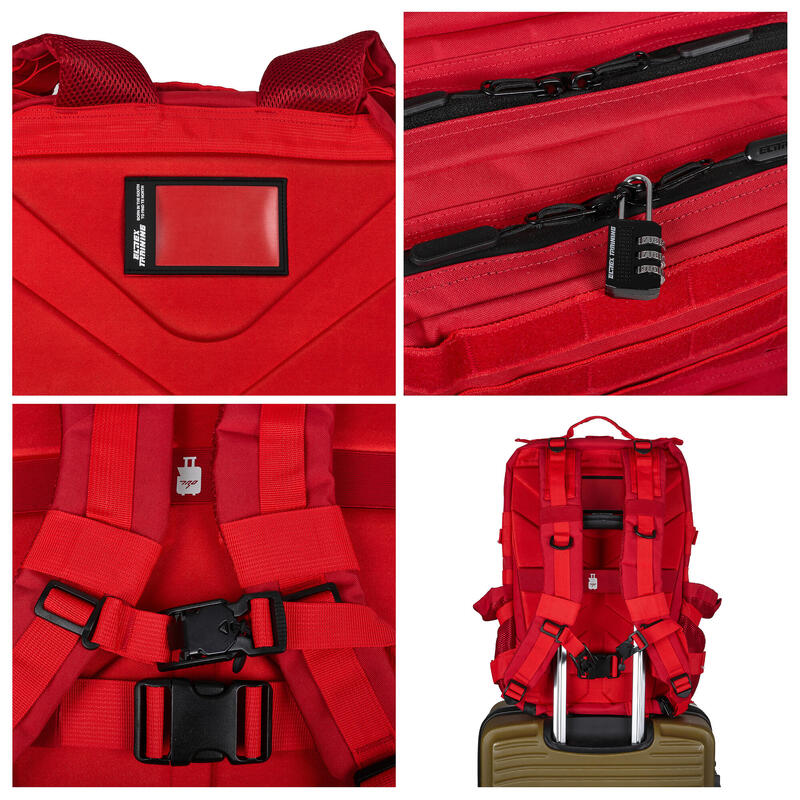 Sac à dos tactique militaire ELITRAINX V1 ROUGE 45L pour le sport