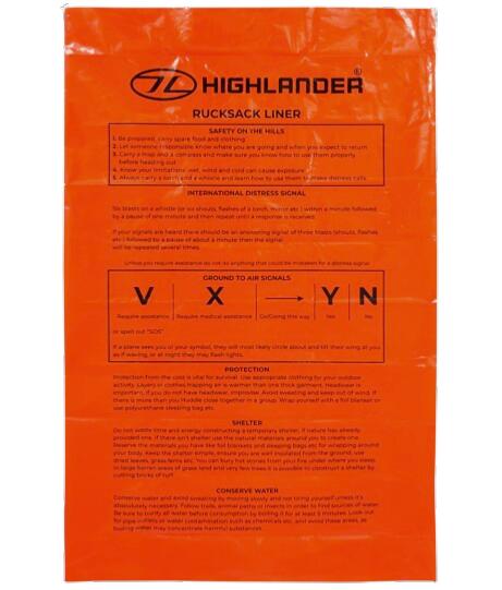 HIGHLANDER Highlander Rucksack Liner Orange