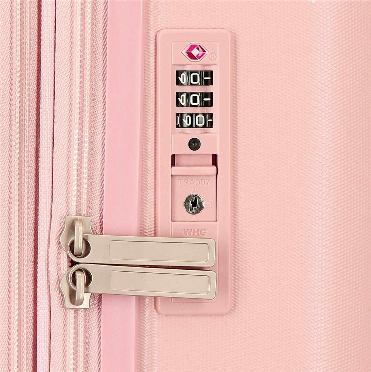 Maleta mediana ABS rígida Reebok Roxbury 70cm 81L Rosa 5/7