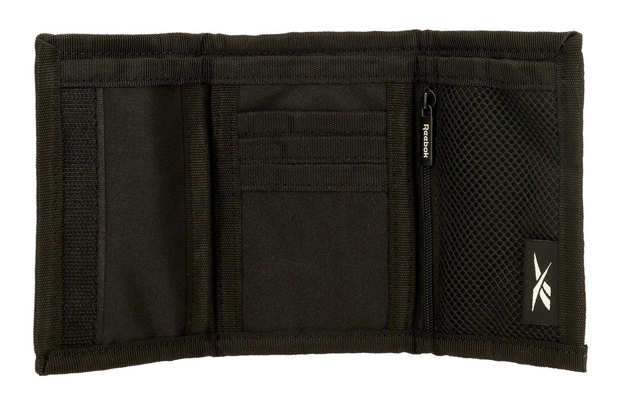 Cartera con monedero Unisex Reebok Malden Negro 3/6